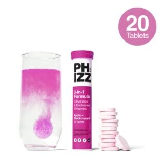 Phizz Multivitamin & Hydration Effervescent Apple and Blackcurrant Flavour - 20 Tablets