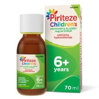 Piriteze Allergy Syrup (6 Years +) Sugar Free Banana Flavour - 70ml