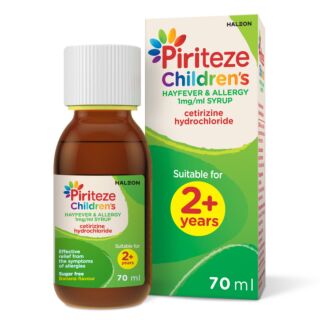 Piriteze Allergy Syrup (2 Years +) Sugar Free Banana Flavour - 70ml