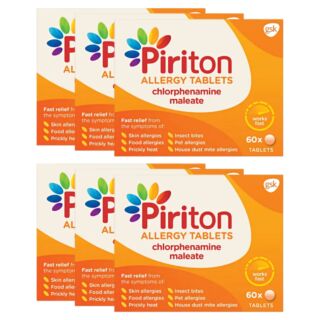 Piriton Allergy - 60 Tablets x 6