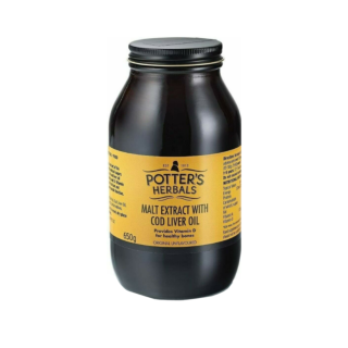 Potters Herbals Malt Extract And Cod Liver Oil Vitamin D Bone Health - 650g