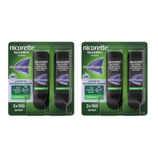 Nicorette Quickmist 1mg Freshmint Mouthspray 8 Week Bundle - 4 x 150 Sprays