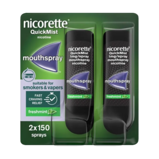 Nicorette Quickmist 1mg Freshmint Mouthspray Duo Pack - 2 x 150 Sprays 