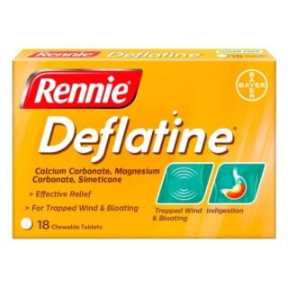 Rennie Deflatine Sugar Free Mint – 18 Tablets