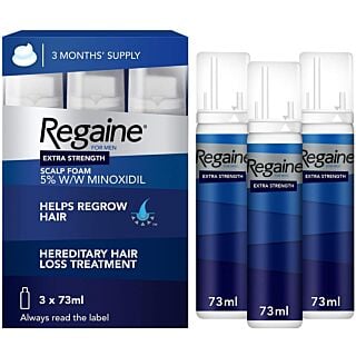 Regaine for Men Extra Strength Scalp Foam - 73ml - 3 Pack (3 Month Supply)