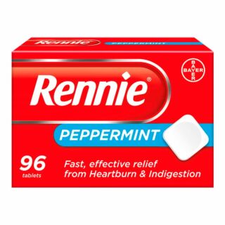 Rennie Peppermint Chewable Indigestion & Heartburn Relief - 96 Tablets