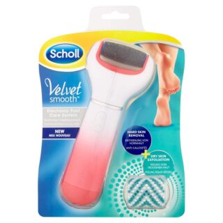 Scholl Velvet Smooth Electric Foot File with Exfoliating Refill - Pink