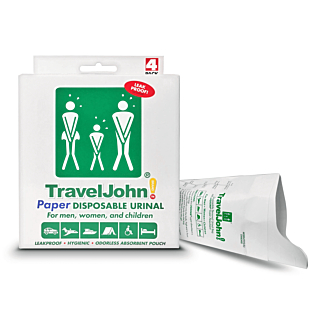 TravelJohn Disposable Paper Urinal - 4 Pack