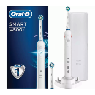 Oral-B Smart 4500 Cross Action White Electric Toothbrush (+ Travel Case)
