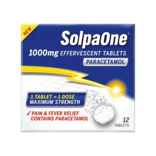 SolpaOne 1000mg Soluble Paracetamol Tablets - 12	