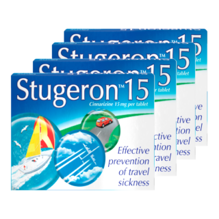 Stugeron 15mg (Cinnarizine) - 15 Tablets  - 4 Pack