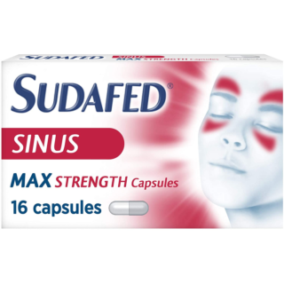 Sudafed Sinus Max Strength – 16 Capsules