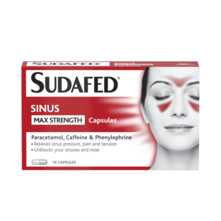 Sudafed Sinus Max Strength – 16 Capsules