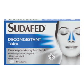 Sudafed Decongestant Non Drowsy – 12 Tablets