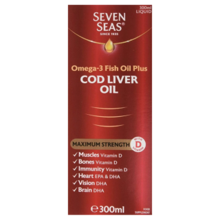 Seven Seas Pure Cod Liver Oil Extra High Strength – 300ml