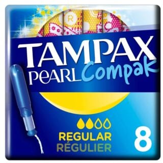 Tampax Compak Pearl Regular Applicator Tampons 8s