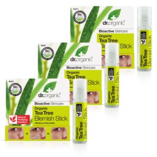 Dr Organic Tea Tree Blemish Stick -Pack Of 3 x 8ml