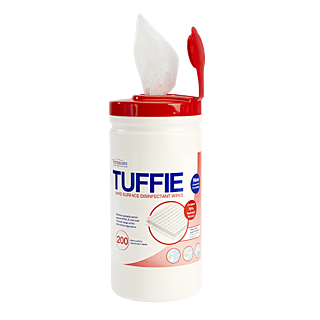 Tuffie Disinfectant Wipes Canister (Pack of 200 Wipes)