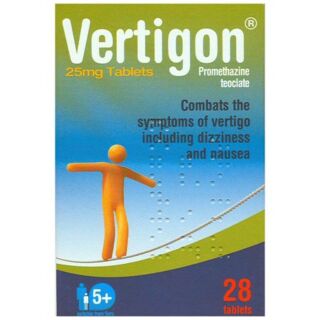 Vertigon Promethazine Teoclate 25mg - 28 Tablets