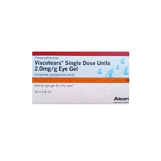 Viscotears Single Dose Units For Dry Eye Treatment 0.2% 30 Pack