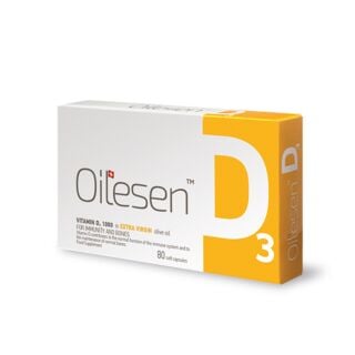 Oilesen Vitamin D3 1000IU Soft Gel Capsules - 80 Pack