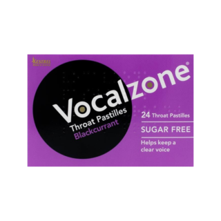Vocalzone Sugar Free Blackcurrant Throat Pastilles - 24 Pack