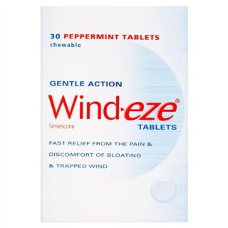 Wind-Eze 30 Chewable Peppermint Tablets