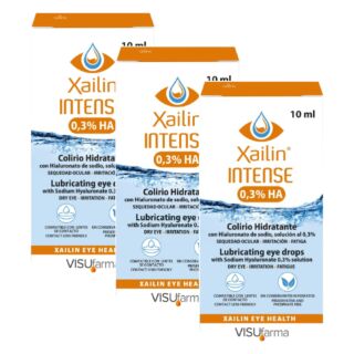 Xailin Intense 0.3% HA Eye Drops - 10ml - 3 Pack