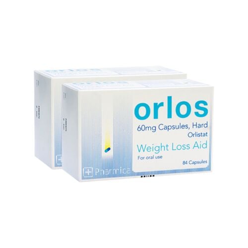 Orlos (Orlistat) 60mg Weight Loss Aid - 84 Capsules - 2 Pack