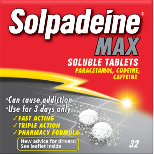 Solpadeine Max Soluble (Codeine/Paracetamol) - 32 Tablets 