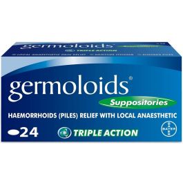 Germoloids Hemorrhoid Treatment & Piles Treatment Suppositories Triple Action Germoloids Hemorrhoid Treatment & Piles Treatment Suppositories Triple Action