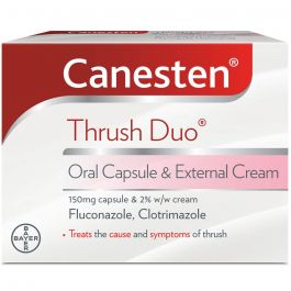 Canesten Thrush Duo Oral Capsule External Cream Chemist 4 U