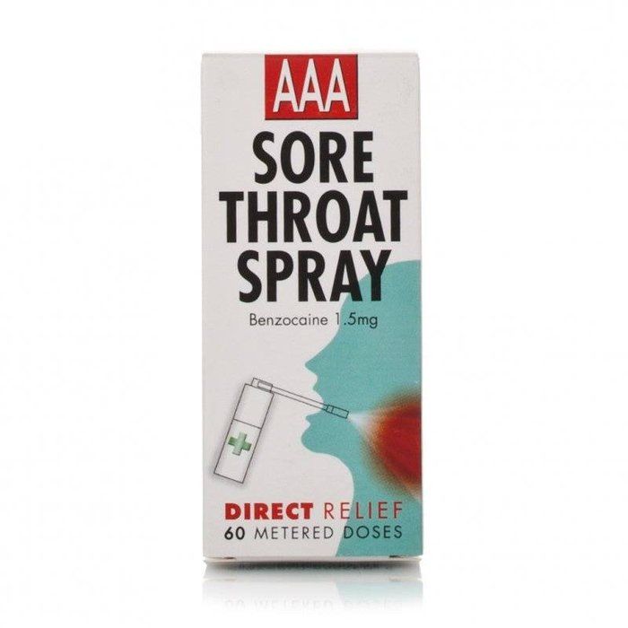 Buy AAA Sore Throat Spray Oromucosal Spray 1.5mg
