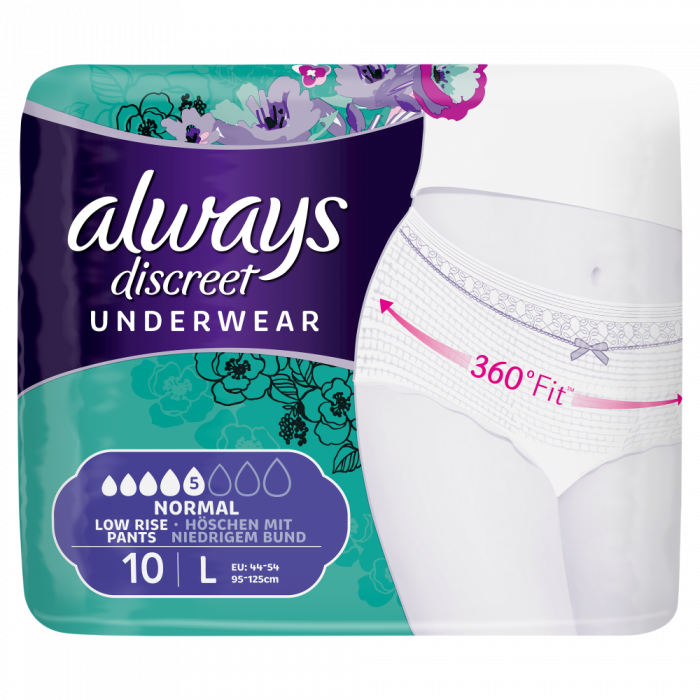 Buy Always Discreet Incontinence Pants Normal Large - 10 Pack
