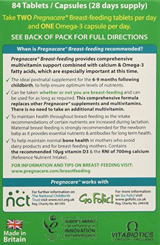 Vitabiotics Pregnacare Breast Feeding Dual Pack 84 Tablets Capsules Chemist 4 U