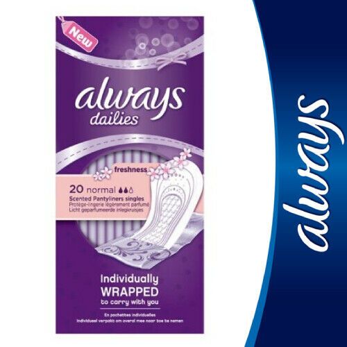 Always Dailies Singles Normal Panty Liners Fresh 20