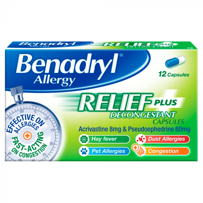 can you take benadryl with tirzepatide Buy Benadryl Allergy Relief Plus Decongestant - 12 Caps