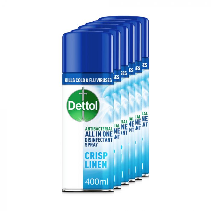 Buy Dettol Disinfectant Spray Crisp Linen 400ml (Case of 6) Chemist4U