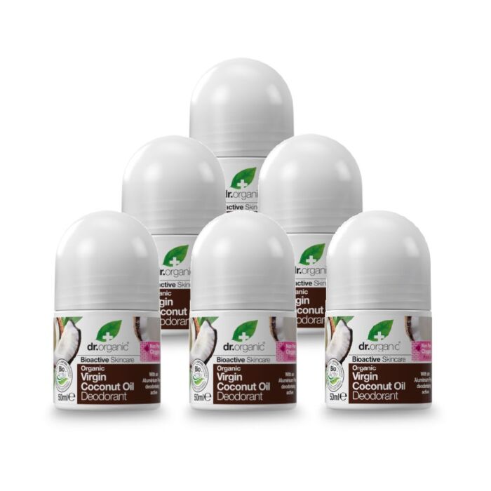 Dr Organic Virgin Coconut Oil Deodorant 50ml 6 Pack