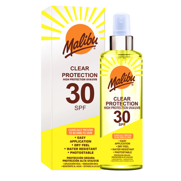 Buy Malibu Clear Protection Spray 30 SPF Sunscreen - 250ml