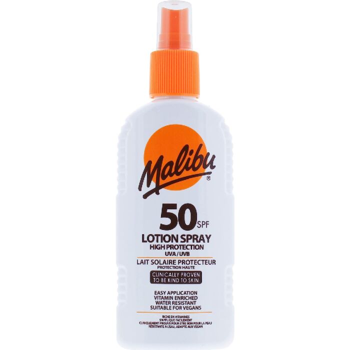 Buy Malibu 50 SPF Spray Sun Lotion 200ml Chemist4U