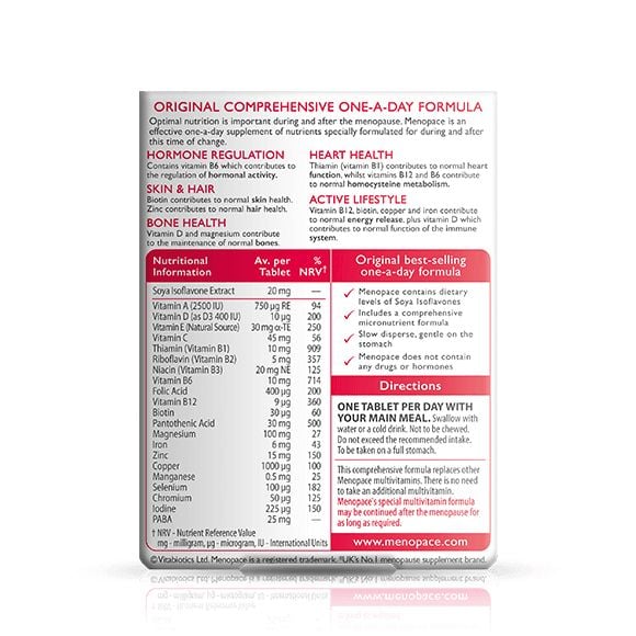 Vitabiotics Menopace 30 Tablets Chemist 4 U