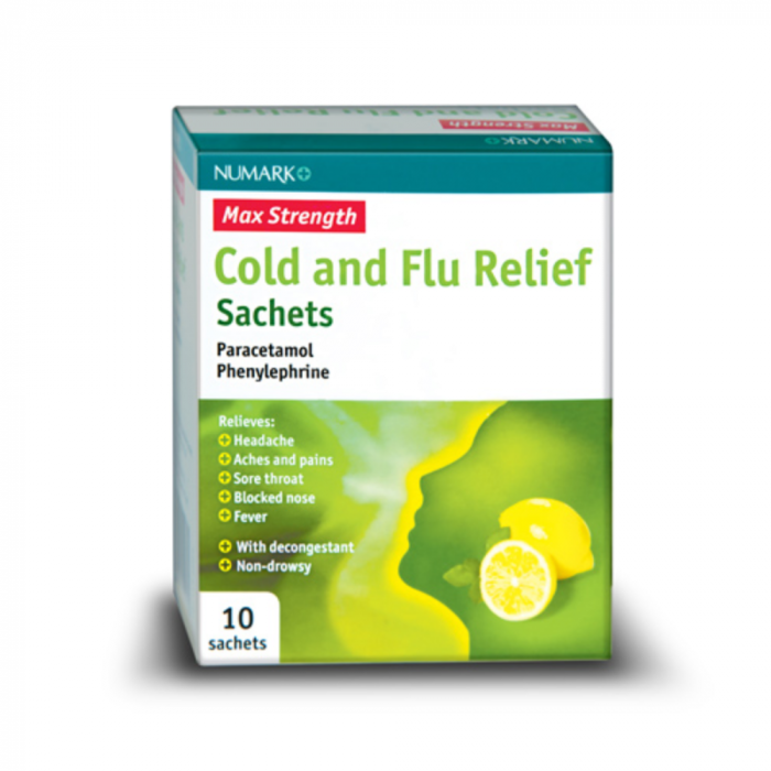 Buy Numark Maximum Strength Cold & Flu Relief Sachets 10 Sachets