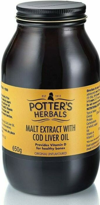 Potters Herbals Malt Extract And Cod Liver Oil Vitamin D