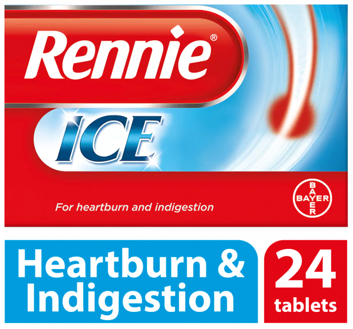 Buy Rennie Ice Indigestion & Heartburn Relief 24 Tablets