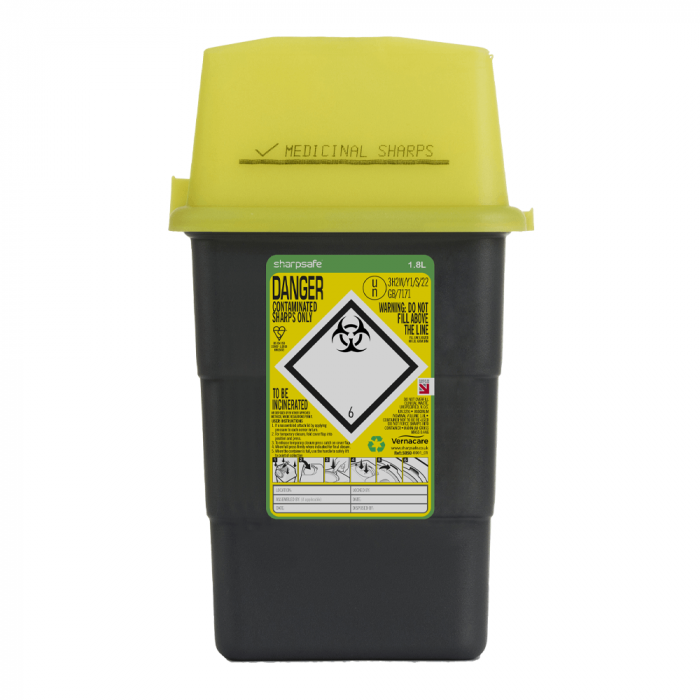 Buy Sharpsafe Sharps Containers 1.8 Litre Chemist4U
