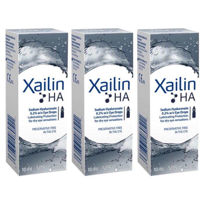 Xailin HA Eye Drops 10ml 3 Pack