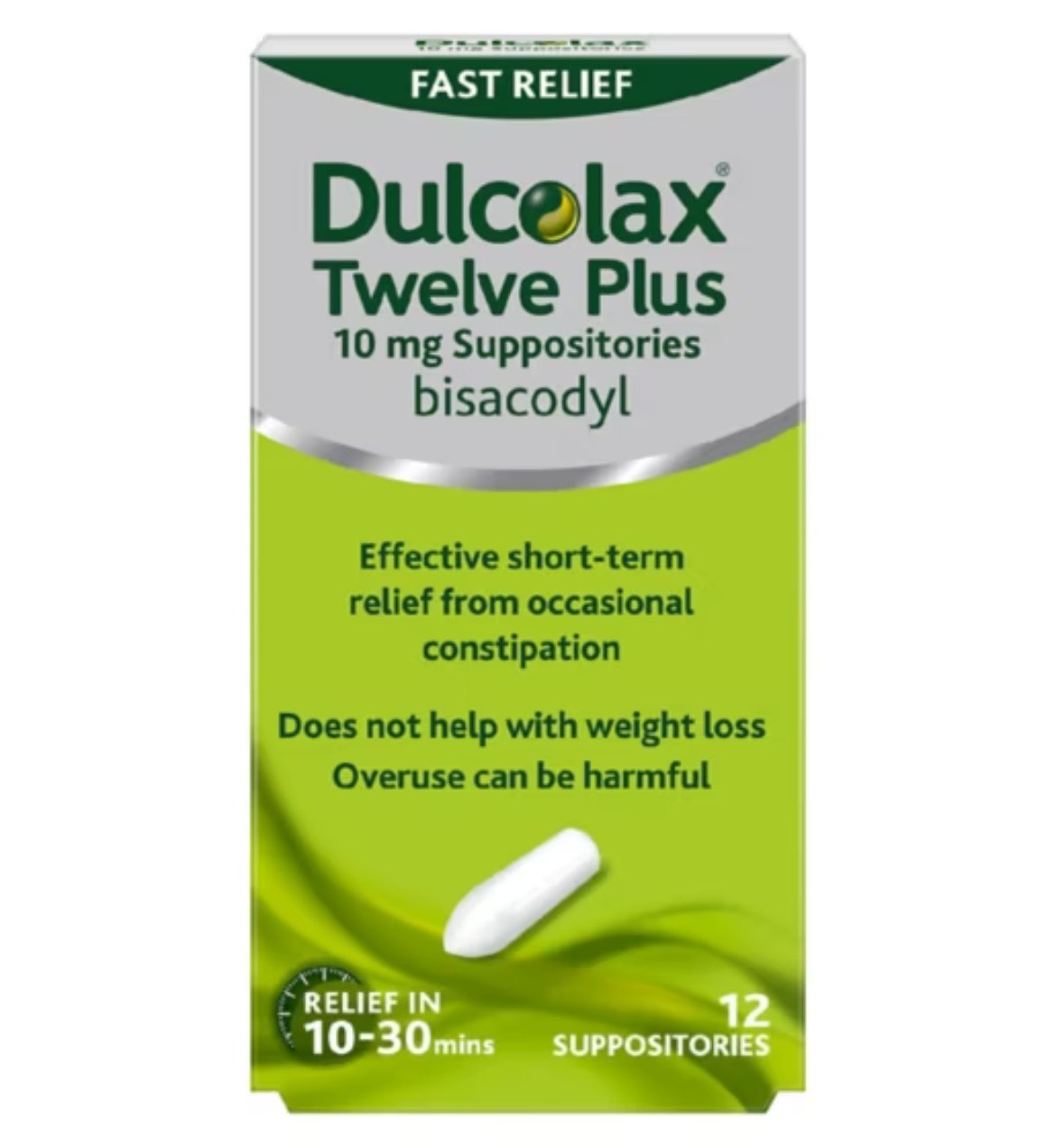 Dulcolax Twelve Plus Suppositories 10mg – 12 Pack