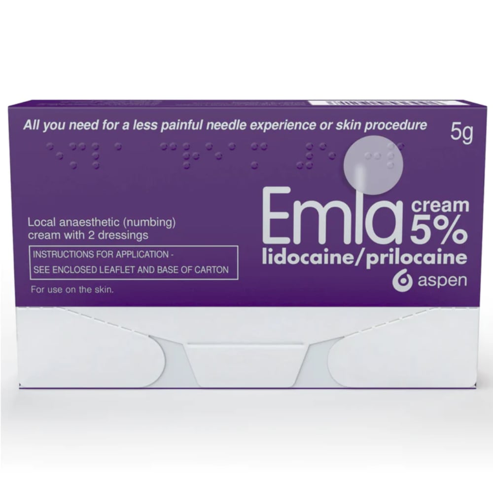 EMLA Cream 5% - 5g - With 2 Dressings