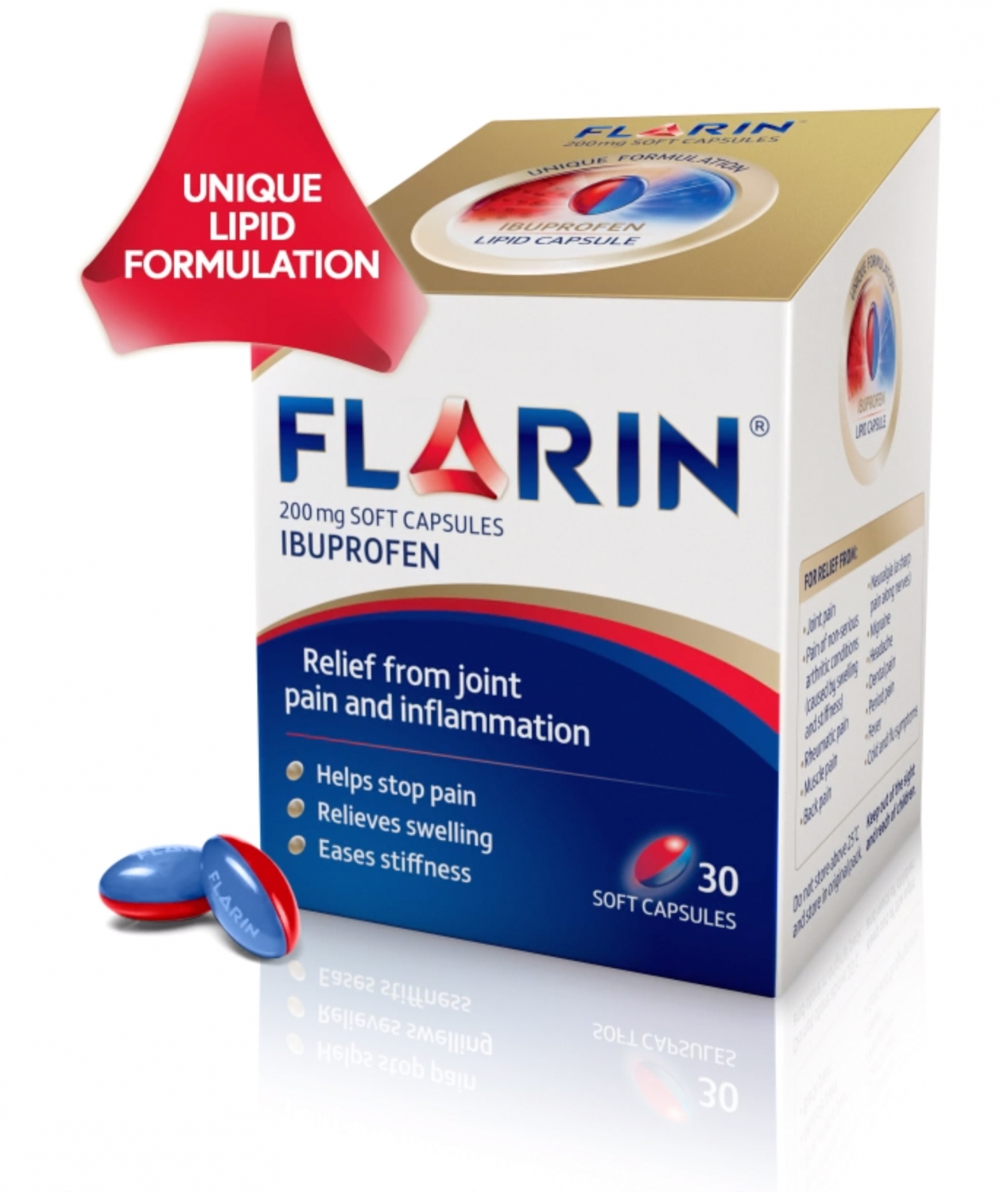 Flarin 200mg Soft Capsules 30 Capsules Chemist 4 U